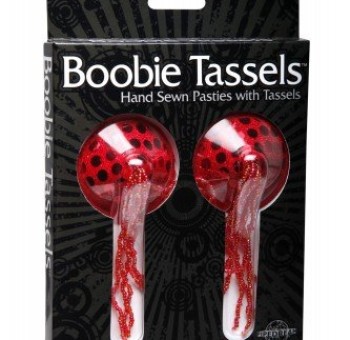 Соблазнительные накладки на Соски - Boobie Tassels, красные